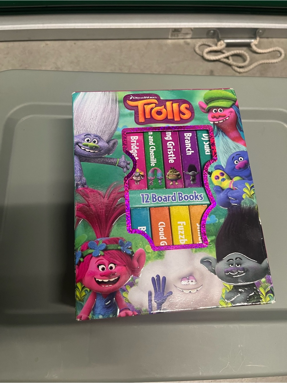 Dreamworks Trolls 12-Board Book Set - Green, Pink, Purple, Blue